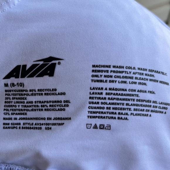 •Avia• Strappy Floral Sports Bra - Size Medium - Picture 2 of 6